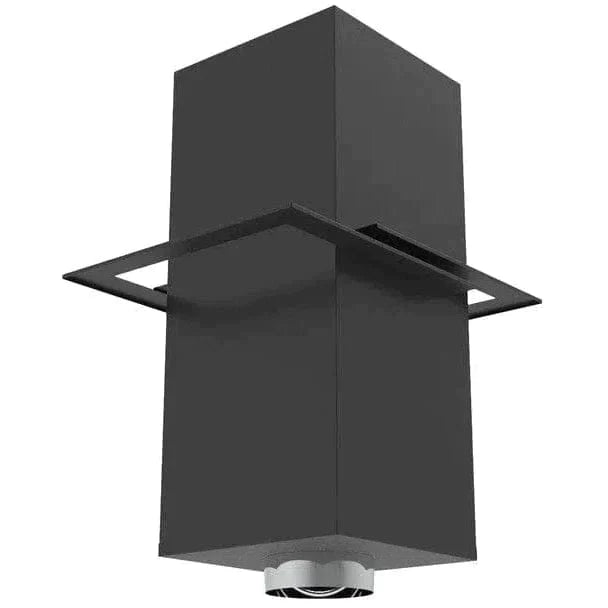 Superior Black Cathedral Ceiling Support for Freestanding Stove Snap-Pak 6-inch Wood-Burning Chimney System