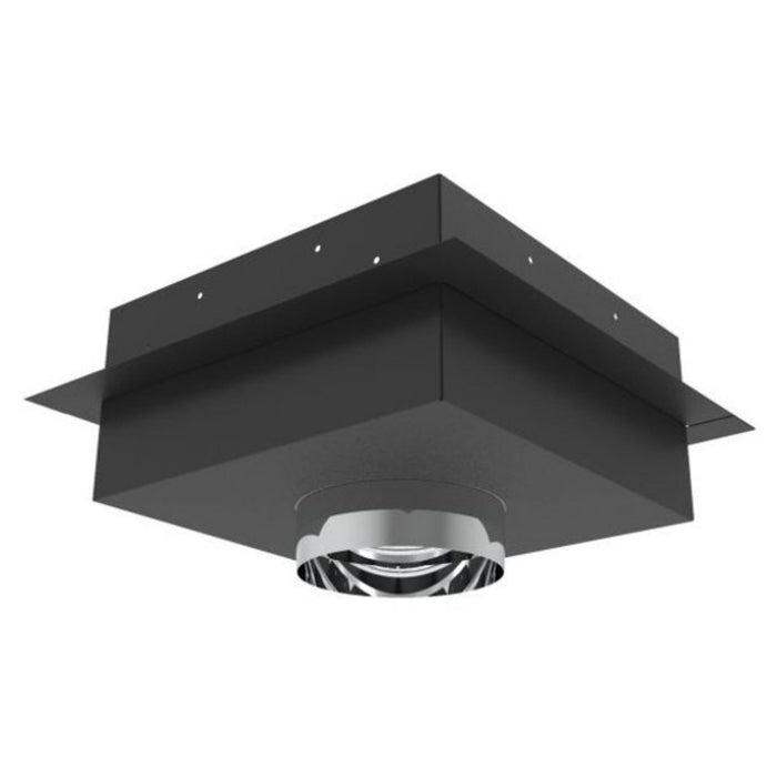 Superior Black Standard Ceiling Support for Freestanding Stove Snap-Pak 6-inch Wood-Burning Chimney System