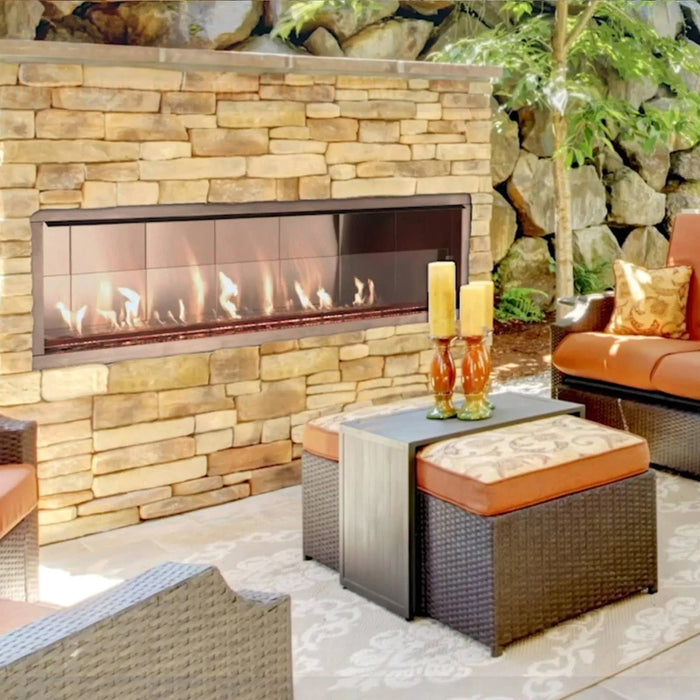 Superior 48" Contemporary Vent-Free Linear Outdoor Fireplace