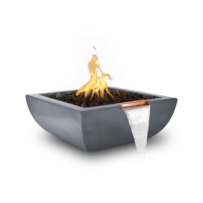 The Outdoor Plus 24" Avalon Concrete - Fire & Water Bowl Fire & Water Bowl Gray / 24" / Match Lit