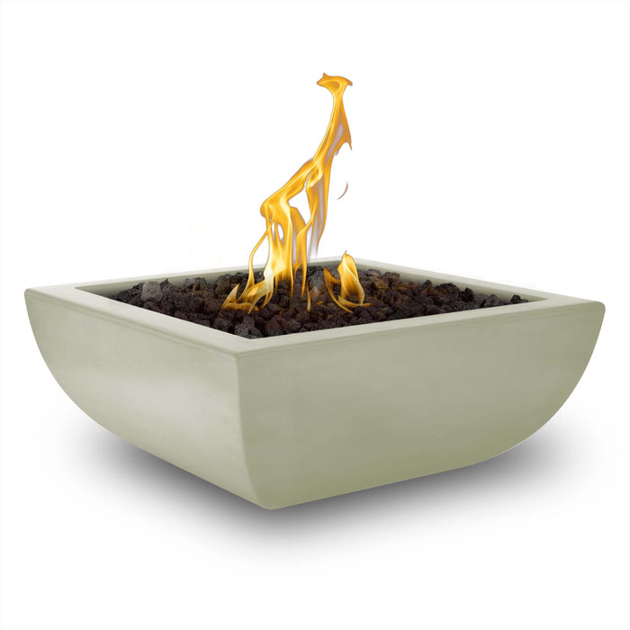 The Outdoor Plus 24" Avalon Fire Bowl - GFRC Concrete Fire Bowl Ash / Match Lit / Natural Gas