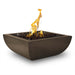 The Outdoor Plus 24" Avalon Fire Bowl - GFRC Concrete Fire Bowl Chocolate / Match Lit / Natural Gas