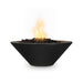 The Outdoor Plus 24" Cazo Fire Bowl GFRC Concrete Fire Bowl Black / Match Lit / Natural Gas