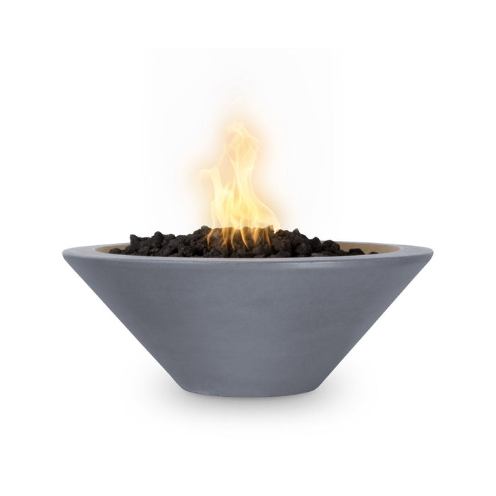 The Outdoor Plus 24" Cazo Fire Bowl GFRC Concrete Fire Bowl Gray / Match Lit / Natural Gas