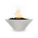 The Outdoor Plus 24" Cazo Fire Bowl GFRC Concrete Fire Bowl White / Match Lit / Natural Gas