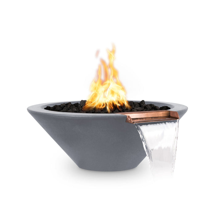 The Outdoor Plus 24" Cazo Fire & Water Bowl Fire & Water Bowl Gray / Match Lit / Natural Gas