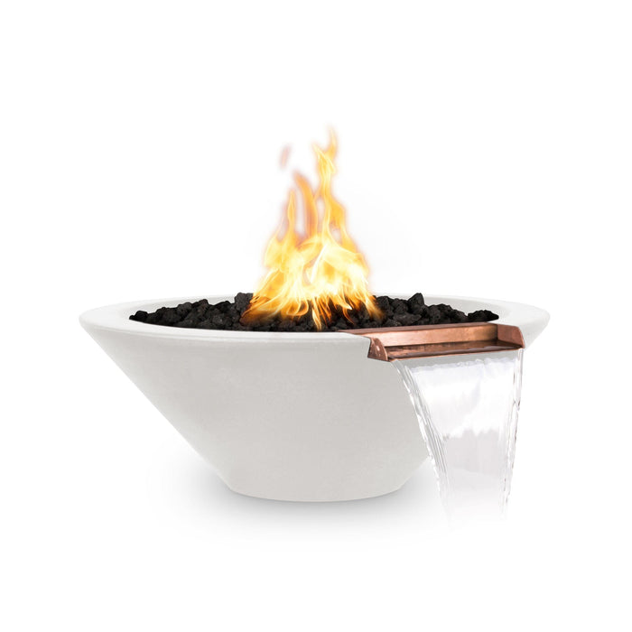 The Outdoor Plus 24" Cazo Fire & Water Bowl Fire & Water Bowl White / Match Lit / Natural Gas