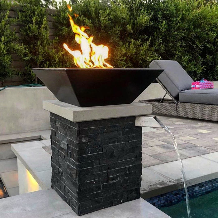 The Outdoor Plus 24" Maya Fire Bowl - GFRC Concrete Fire Bowl