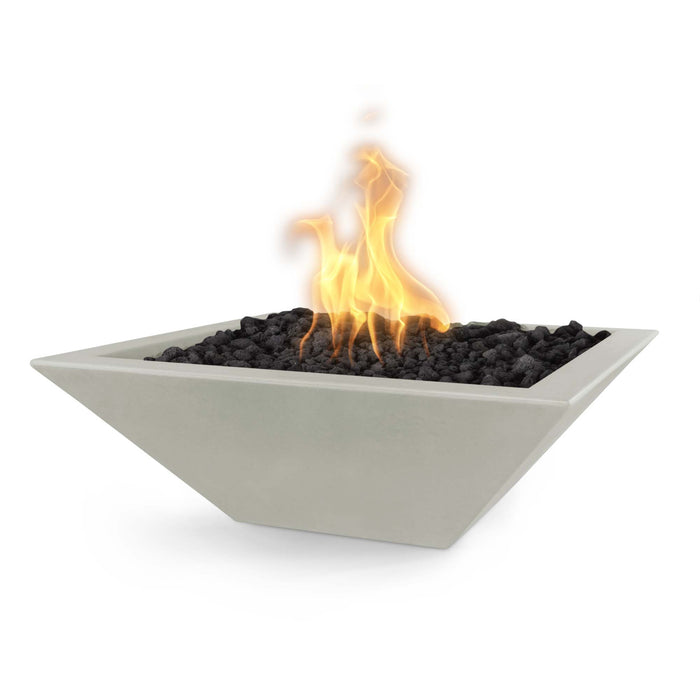 The Outdoor Plus 24" Maya Fire Bowl - GFRC Concrete Fire Bowl Ash / Match Lit / Natural Gas