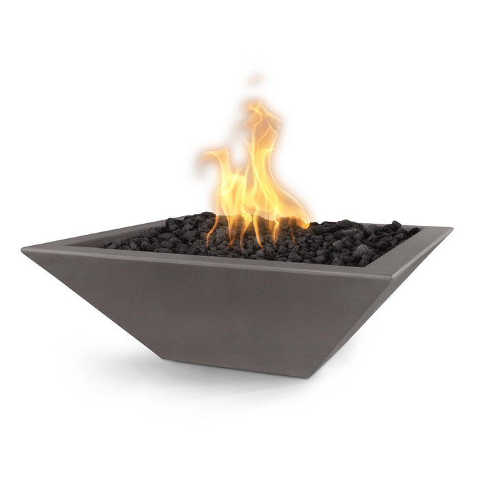 The Outdoor Plus 24" Maya Fire Bowl - GFRC Concrete Fire Bowl Chestnut / Match Lit / Natural Gas