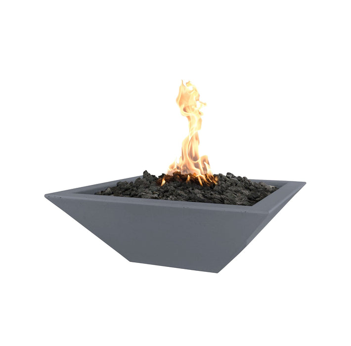 The Outdoor Plus 24" Maya Fire Bowl - GFRC Concrete Fire Bowl Gray / Match Lit / Natural Gas