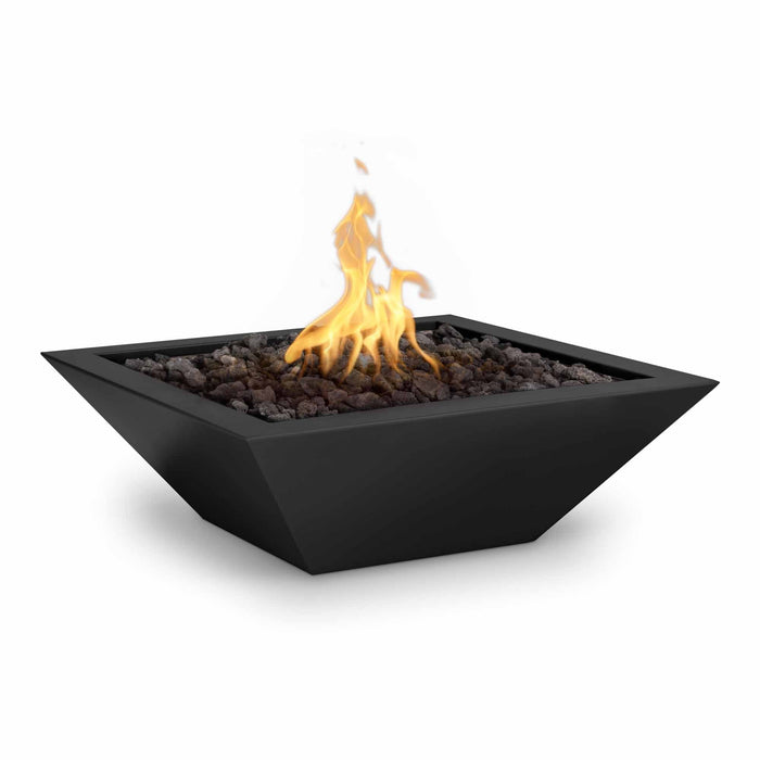 The Outdoor Plus 24" Maya Fire Bowl - Metal Powder Coat Fire Bowl Black / Match Lit / Natural Gas