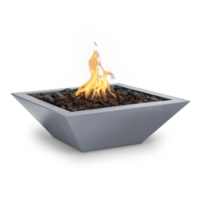 The Outdoor Plus 24" Maya Fire Bowl - Metal Powder Coat Fire Bowl Gray / Match Lit / Natural Gas