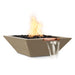 The Outdoor Plus 24" Maya Fire & Water Bowl - GFRC Concrete Fire & Water Bowl Brown / 24" / Match Lit