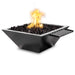 The Outdoor Plus 24" Maya Fire & Water Bowl - Wave Scupper Metal Powder Coat Fire & Water Bowl Silver Vein / 24" / Match Lit