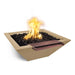 The Outdoor Plus 24" Maya Fire & Water Bowl Wide Spill GFRC Concrete Fire & Water Bowl Brown / 24" / Match Lit