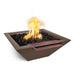 The Outdoor Plus 24" Maya Fire & Water Bowl Wide Spill GFRC Concrete Fire & Water Bowl Chocolate / 24" / Match Lit