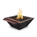 The Outdoor Plus 24" Maya Fire & Water Bowl Wide Spill Water - Wood Grain Concrete Fire & Water Bowl Ebony / 24" / Match Lit