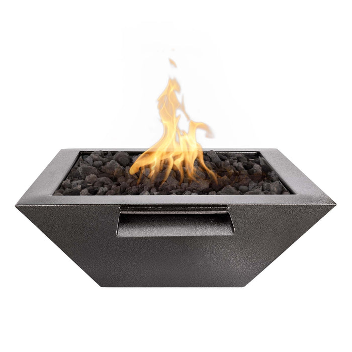 The Outdoor Plus 24" Maya Powder Coated Fire & Water Bowl - Gravity Spill Fire & Water Bowl Silver Vein / 24" / Match Lit