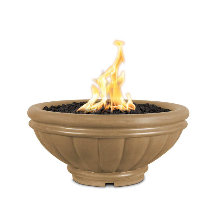 The Outdoor Plus 24" Roma GFRC Fire Bowl Fire Bowl Brown / Match Lit / Natural Gas