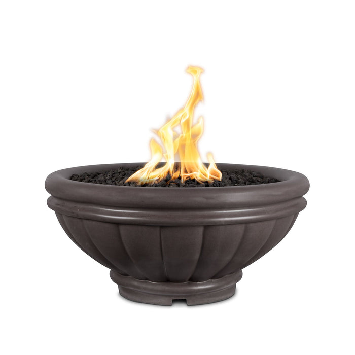 The Outdoor Plus 24" Roma GFRC Fire Bowl Fire Bowl Chestnut / Match Lit / Natural Gas