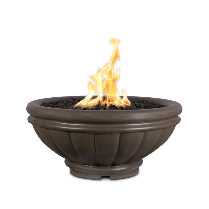 The Outdoor Plus 24" Roma GFRC Fire Bowl Fire Bowl Chocolate / Match Lit / Natural Gas