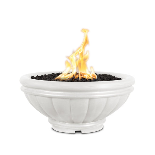 The Outdoor Plus 24" Roma GFRC Fire Bowl Fire Bowl White / Match Lit / Natural Gas