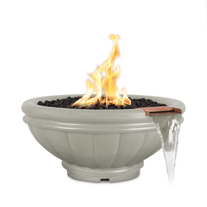 The Outdoor Plus 24" Roma GFRC - Fire & Water Bowl Fire & Water Bowl Ash / Match Lit / Natural Gas