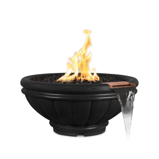 The Outdoor Plus 24" Roma GFRC - Fire & Water Bowl Fire & Water Bowl Black / Match Lit / Natural Gas