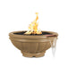 The Outdoor Plus 24" Roma GFRC - Fire & Water Bowl Fire & Water Bowl Brown / Match Lit / Natural Gas