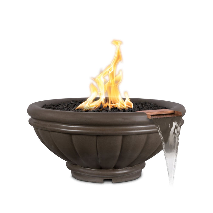 The Outdoor Plus 24" Roma GFRC - Fire & Water Bowl Fire & Water Bowl Chocolate / Match Lit / Natural Gas