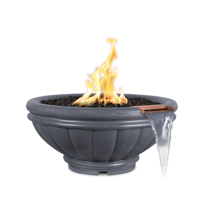 The Outdoor Plus 24" Roma GFRC - Fire & Water Bowl Fire & Water Bowl Gray / Match Lit / Natural Gas