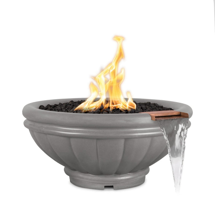 The Outdoor Plus 24" Roma GFRC - Fire & Water Bowl Fire & Water Bowl Natural Gray / Match Lit / Natural Gas