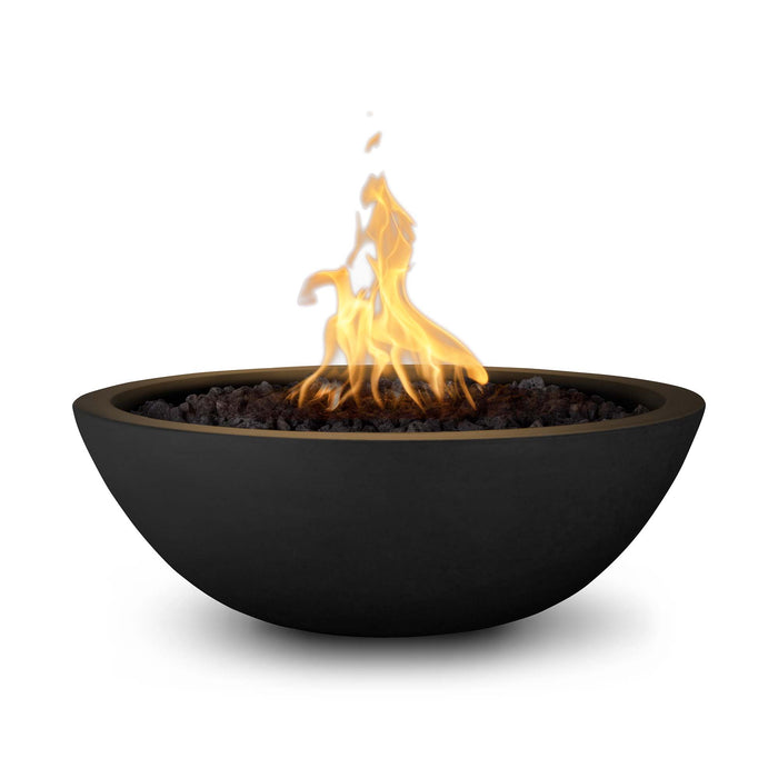 The Outdoor Plus 27" Sedona Fire Bowl - GFRC Concrete Fire Bowl Black / Match Lit / Natural Gas