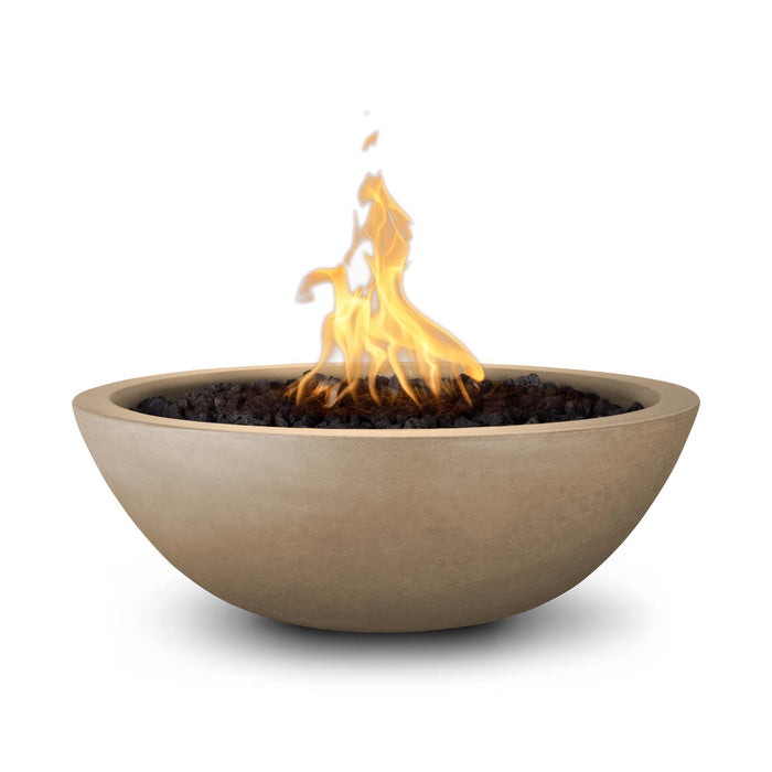 The Outdoor Plus 27" Sedona Fire Bowl - GFRC Concrete Fire Bowl Brown / Match Lit / Natural Gas