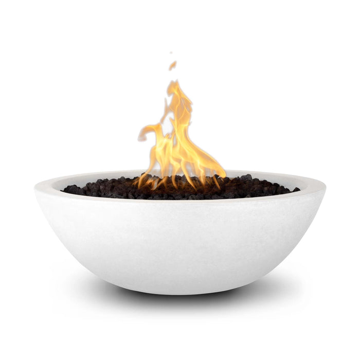 The Outdoor Plus 27" Sedona Fire Bowl - GFRC Concrete Fire Bowl White / Match Lit / Natural Gas