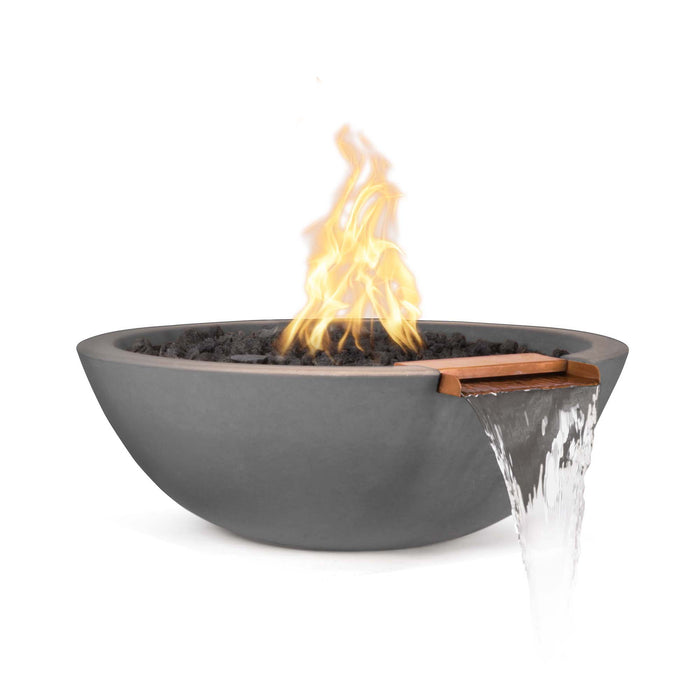 The Outdoor Plus 27" Sedona Fire & Water Bowl - GFRC Concrete Fire & Water Bowl Natural Gray / Match Lit / Natural Gas