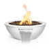 The Outdoor Plus 27" Sedona Fire & Water Bowl - Metal Powder Coated Fire & Water Bowl White / Match Lit / Natural Gas