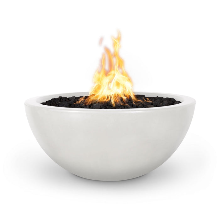 The Outdoor Plus 30" Luna Fire Bowl Fire Bowl White / Match Lit / Natural Gas