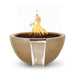 The Outdoor Plus 30" Luna GFRC Fire & Water Bowl Fire & Water Bowl Brown / 30" / Match Lit