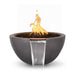 The Outdoor Plus 30" Luna GFRC Fire & Water Bowl Fire & Water Bowl Chestnut / 30" / Match Lit