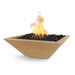 The Outdoor Plus 30" Maya Fire Bowl - GFRC Concrete Fire Bowl Brown / Match Lit / Natural Gas