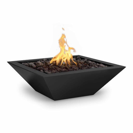 The Outdoor Plus 30" Maya Fire Bowl - Metal Powder Coat Fire Bowl Black / Match Lit / Natural Gas