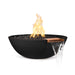 The Outdoor Plus 33" Sedona Fire & Water Bowl - GFRC Concrete Fire & Water Bowl Black / Match Lit / Natural Gas