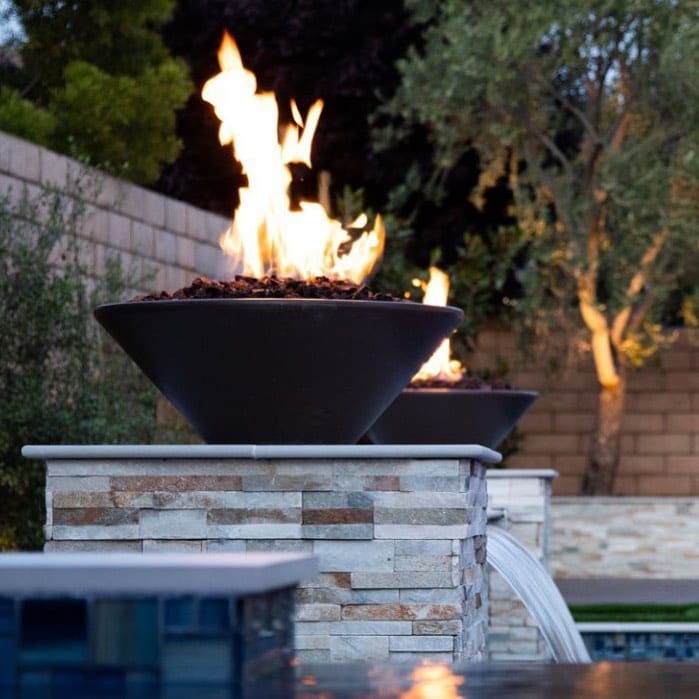 The Outdoor Plus 36" Cazo Fire Bowl GFRC Concrete Fire Bowl