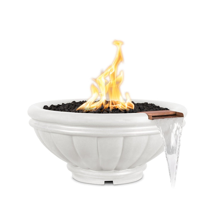 The Outdoor Plus 36" Roma GFRC - Fire & Water Bowl Fire & Water Bowl White / Match Lit / Natural Gas