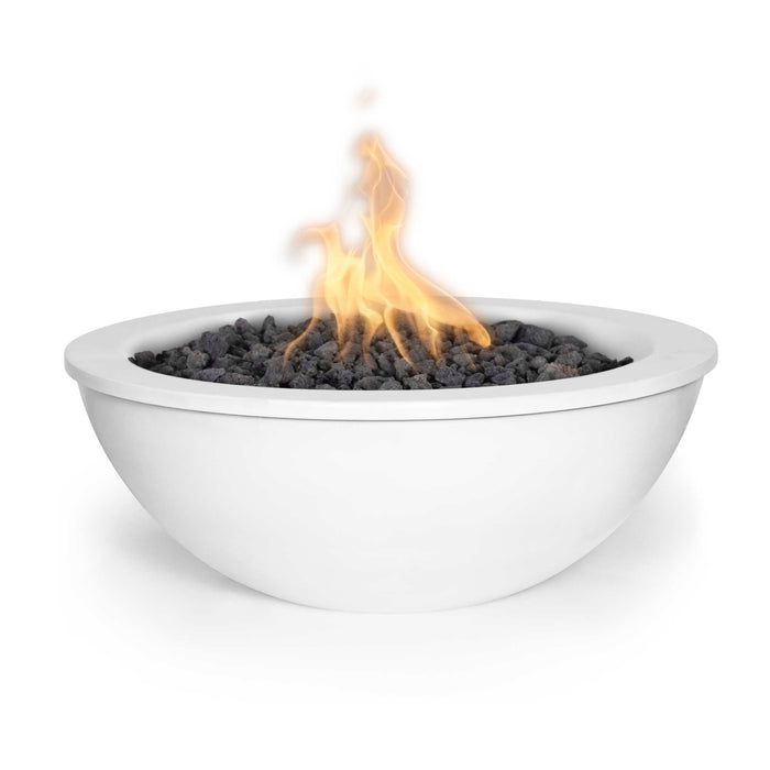 The Outdoor Plus 36" Sedona Fire Bowl - Metal Powder Coat Fire Bowl White / Match Lit / Natural Gas