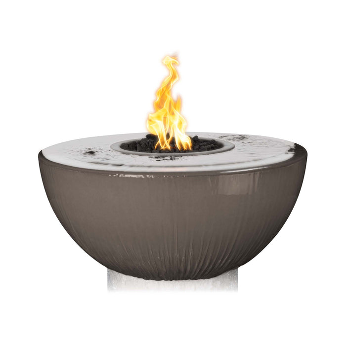 The Outdoor Plus 38" Sedona Fire & Water Bowl - 360° Spill Fire & Water Bowl Chestnut / Match Lit / Natural Gas