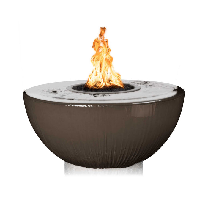 The Outdoor Plus 38" Sedona Fire & Water Bowl - 360° Spill Fire & Water Bowl Chocolate / Match Lit / Natural Gas