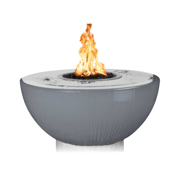 The Outdoor Plus 38" Sedona Fire & Water Bowl - 360° Spill Fire & Water Bowl Gray / Match Lit / Natural Gas